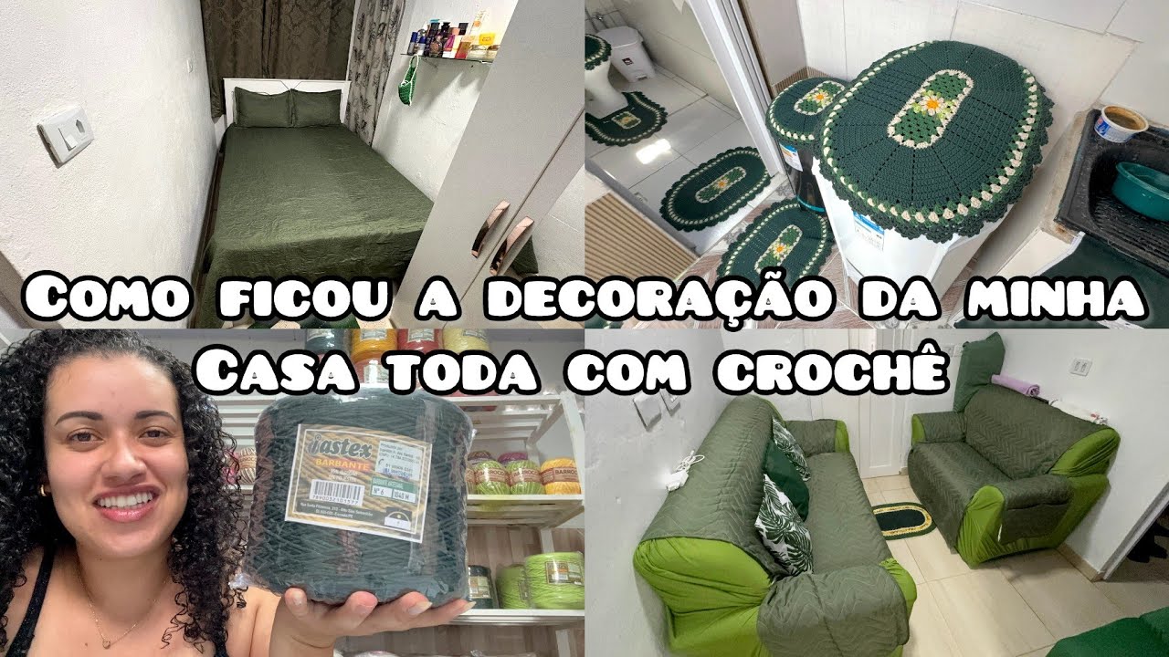 Tour pela casa da crocheteira que vende crochê e usa crochê 😁