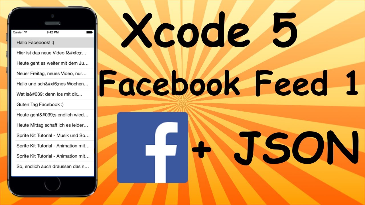 Xcode 5.1 Tutorial - Facebook JSON Feed laden - YouTube