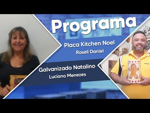 PLACA KITCHEN NOEL - TÉCNICA ÁGATA NA MADEIRA e GALVANIZADO NATALINO - TÉCNICA PINTURA