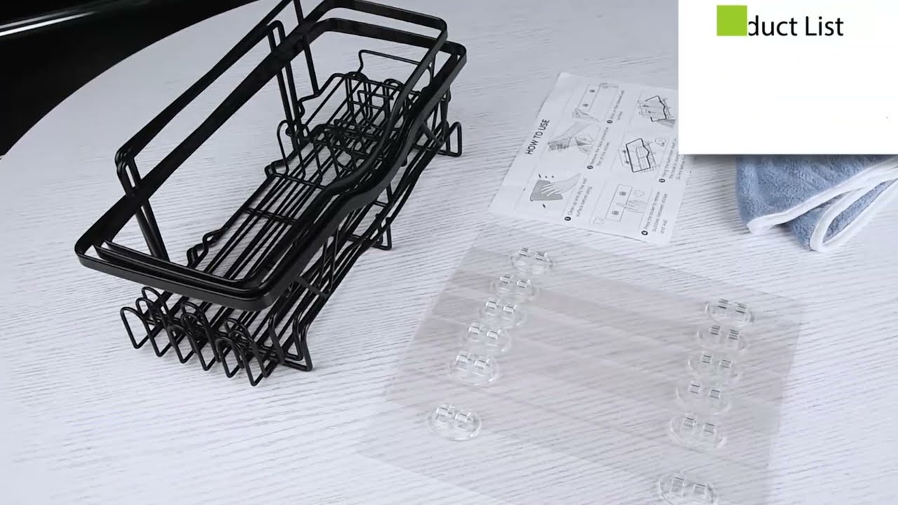 longzon Shower Caddy with 6 Traceless Adhesive