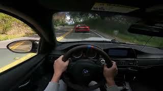 V8 BMW M3 Chasing V10 Audi R8 and Porsche Boxster