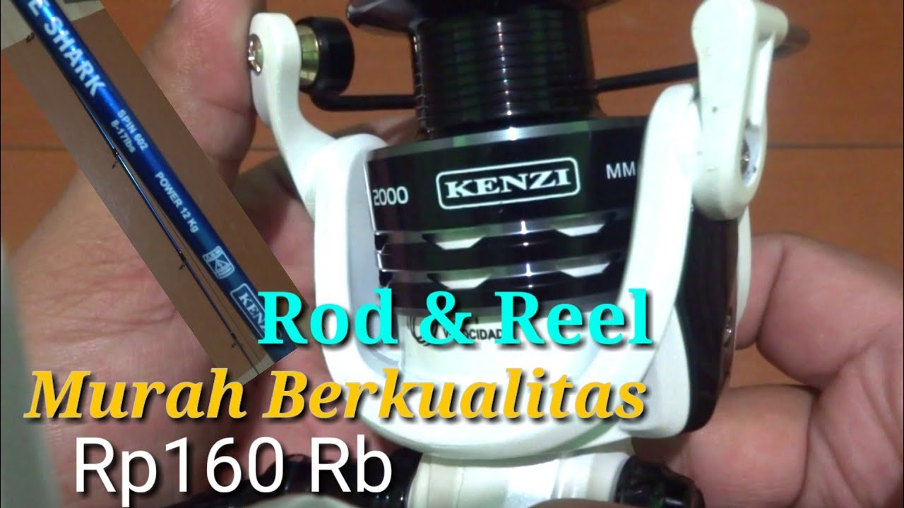 Rod/Joran Kenzi Blue shark & Reel Kenzi Samson 2000 | Murah Berkualitas