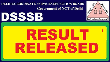 DSSSB Result Released | Subham Sen