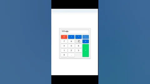 How to Create a Calculator using Html Css & Javascript #shorts #shortvideo #coding