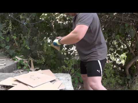 EDC рез картона: Benchmade Barrage 581 M390 cardboard cutting
