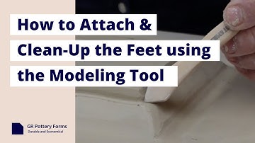 How to Attach & Clean-Up the Feet using the Modeling Tool for a Rectangle Platter