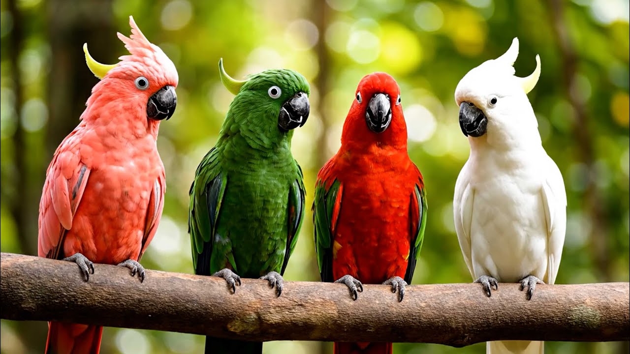 Beautiful Bird Parents Feeding Their Chicks | Peaceful Forest Bird Family Moments (AI Nature 4K HDR