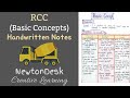 Basic Concepts - Reinforced Cement Concrete (RCC) Handwritten 🖋️ Notes 📒 for GATE/ESE/FE | Civil