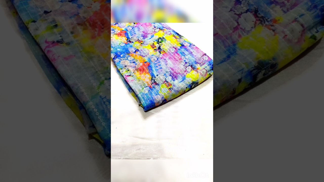 Georgette sqwans printed work fabric flower print sarees & dress cloth material 