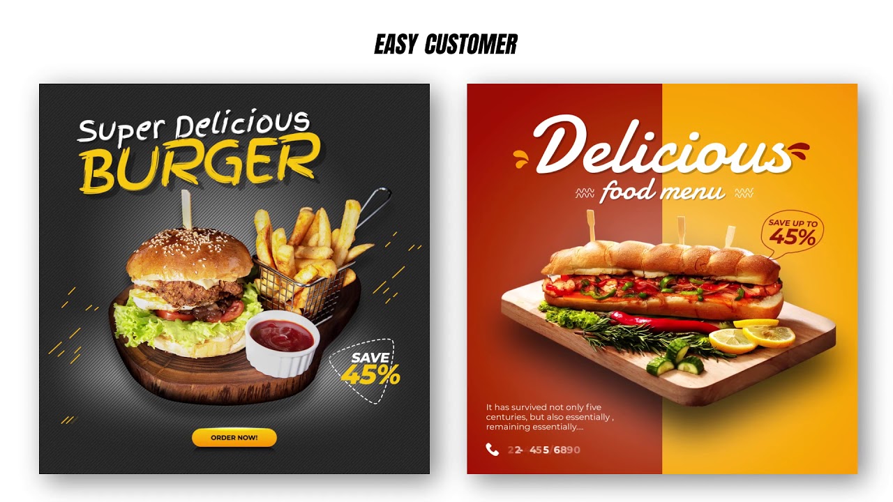 Food Promo Instagram Post | After Effect template Free Downlaod | BY Pixirak |