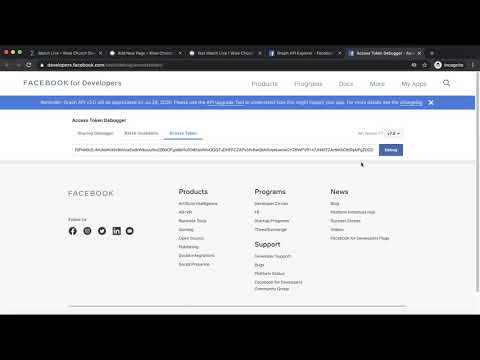 How to Get Facebook Access Token | Wise Church WordPress Theme