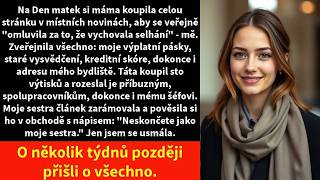 Na Den matek si máma koupila celou stránku v místních novinách, aby se veřejně "omluvila za to,