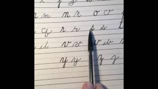 Lesson 28 Lowercase Cursive Review