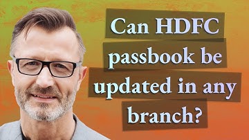 Can HDFC passbook be updated in any branch?