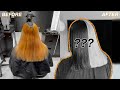 Hair Transformation on my Best friend ♡ Split Dye Hair NEON ♡