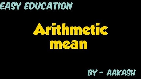 Arithmetic mean ( direct method )