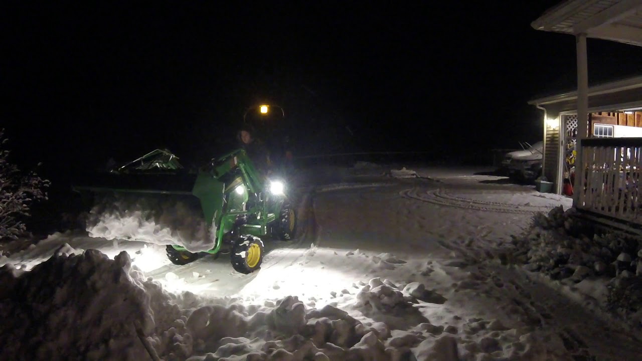 John Deere 1025R Plowing Snow YouTube