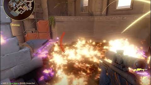 CS2 Anubis A Site: A-Con Smoke + Plateau Molotov