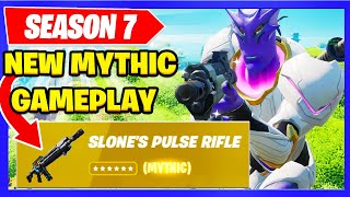 Fortnite Season 7 New Mythic Weapon Gameplay Slones Pulse Rifle First Win With New Umbrella