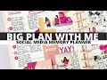 BIG PLAN WITH ME | SOCIAL MEDIA MEMORY PLANNER | Floral Memories