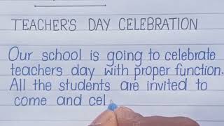 Notice Teacher Day Celebration|| How To Write Notice|| Notice Kaise likhe