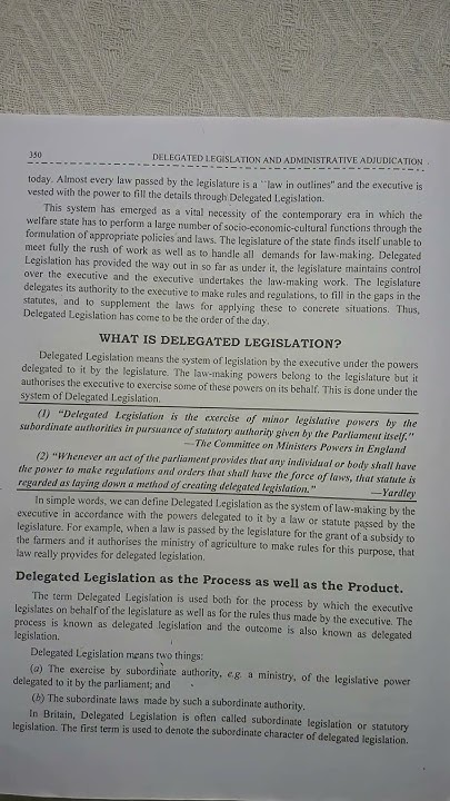 what-is-the-meaning-of-delegated-legislation-in-india-youtubeshorts