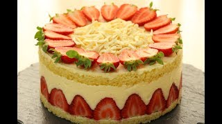 :  ""    FRAIZIER CAKE RECIPE  "FRAIZIER" Fransiz Cilekli Pasta Tarifi