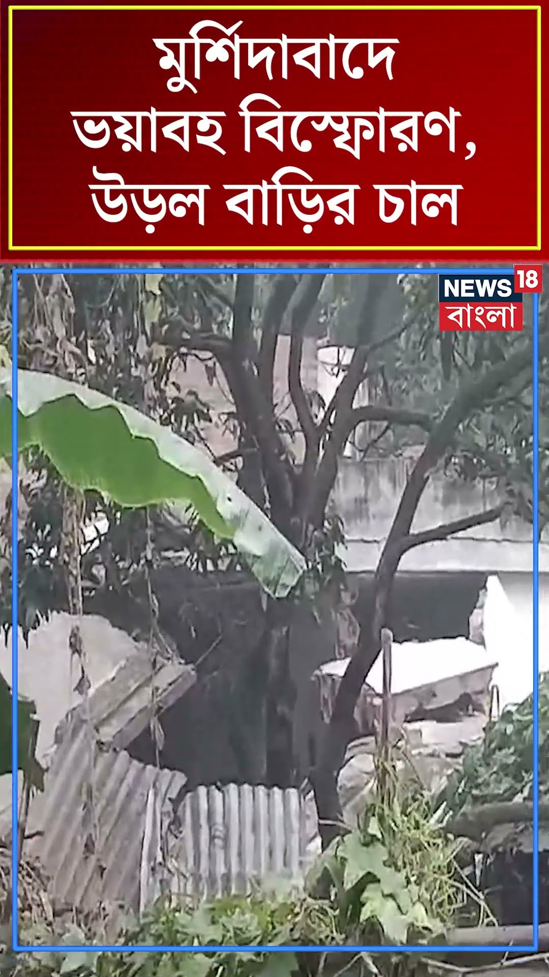 Murshidabad এ ভয়াবহ বিস্ফোরণ, উড়ল বাড়ির চাল | N18S #shorts