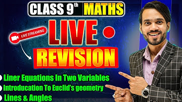 DIAMOND MATHS CLASS 9TH LIVE | LINEAR EQUATIONS/INTRO TO EUCLID