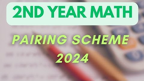 2nd year math pairing scheme 2024 | Punjab board