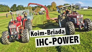 Oldtimer Gras häckseln mit IHC Traktoren | Koim Briada IHC Power | IHC 1046 und IHC 1246 Sound