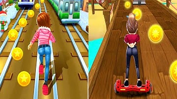 Subway Princess Runner V/S Hoverboard Rush - FUN GAME | Android/iOS Gameplay HD