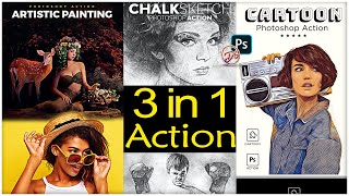 Super 3 in 1 Photoshop Action Bundle | DG Photoshop Action