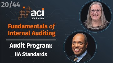 Audit Programs: IIA Standards | Fundamentals of Internal Auditing | Part 20 of 44
