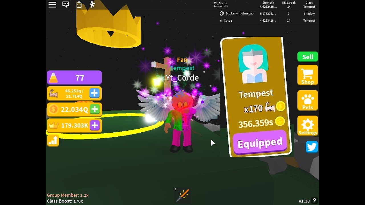 Getting Tempest Class And Get Best Shiny Pet On Saber Simulator Roblox Youtube - i got the best shiny moon pet and best class in roblox saber