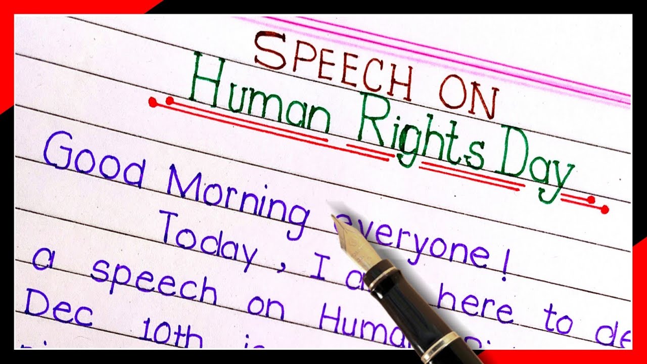 human rights day speech