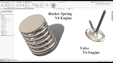 Rocker Spring and Valve V6 Engine SolidWorks Tutorial 2021! Learn from homee :D