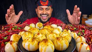 EATING 20 SPICY BOILED EGGS CHALLENGE | Eggs Eating Challenge | Foodie man Mukbang | Asmr