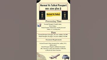 Normal vs Tatkal Passport: 3 Key Differences! #passport #tatkalpassport #triviyaman #shorts