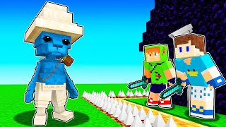 CASA 100% PROTEGIDA CONTRA ATAQUE DE SMURF CATS NO MINECRAFT!!