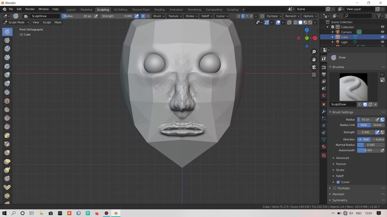 Membuat Sculpt Wajah Menggunakan Blender - YouTube