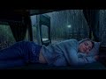 Camping Car Window Rain Sounds for Sleeping and Thunder Sounds to Sleep Fast - ASMR