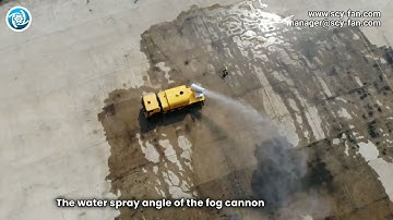 How do fog cannons effectively control dust in mining operations?