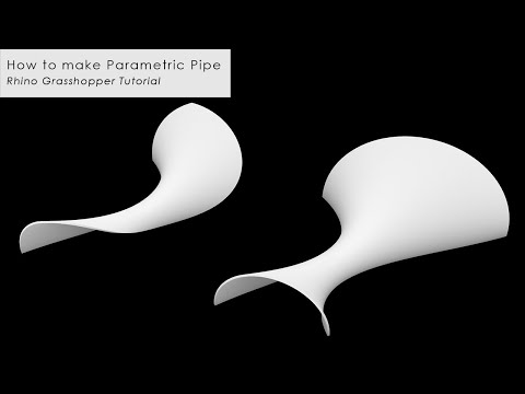 How to make Parametric Pipe Rhino Grasshopper Tutorial