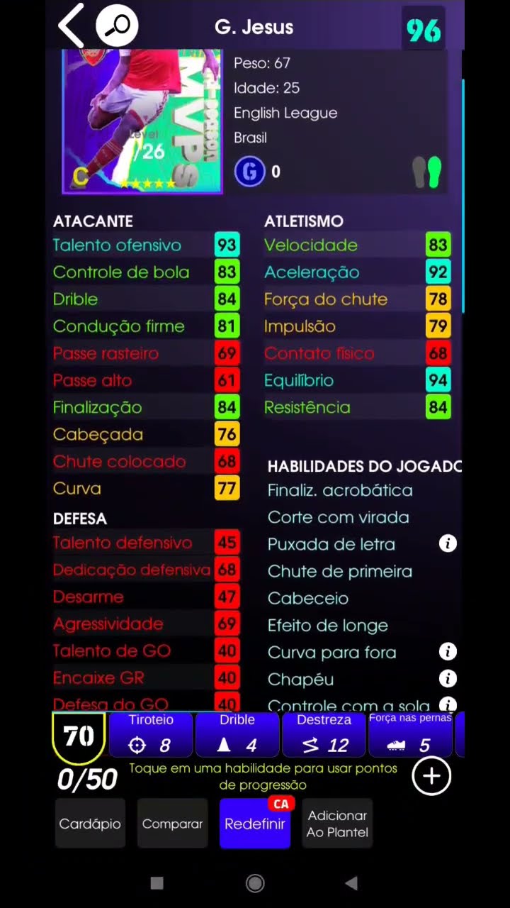 TRAINING GABRIEL JESUS MID-SEASON MVPS NO EFOOTBALL 2023 #efootball2023 #efootball2023mobile