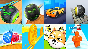 Going Balls VS Sky Rolling Balls Rollance Adventure Balls Race Master 3D Level Up Balls Save The Dog