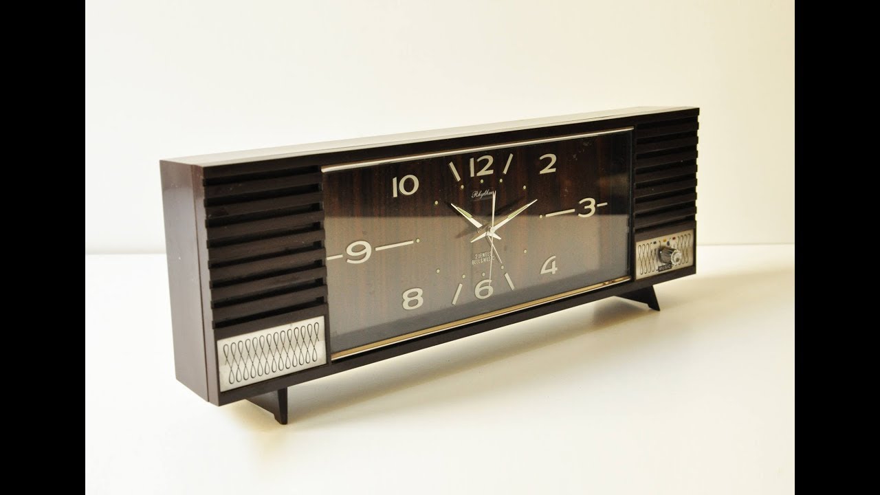 Vintage Musical Alarm Clock Rhythm Bell & Music 2 Jewels Japan YouTube