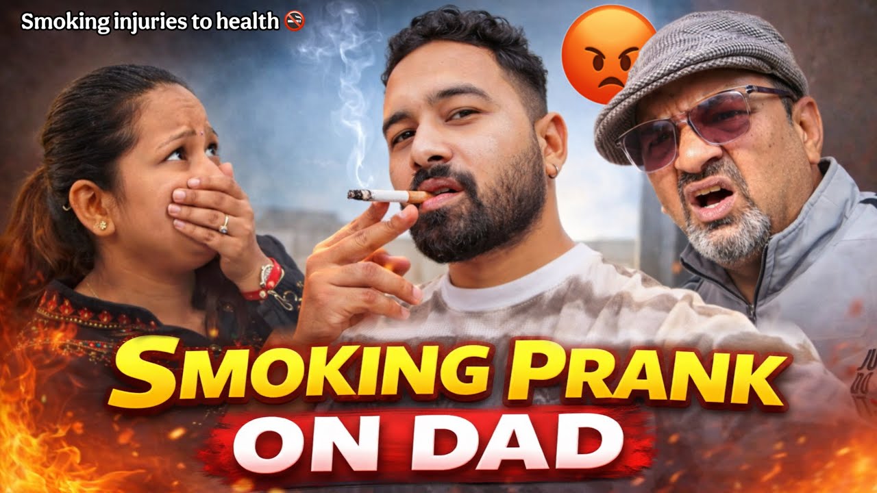 Smoking prank on dad || angry reaction 😡||Jeet thakur pranks 