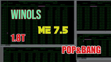 How to add POP & BANG to ME 7.5 ECU VAG 1.8 Turbo with WinOLS