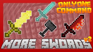 MORE SWORDS with only one Command Block [v2] | Minecraft [Survival Friendly]